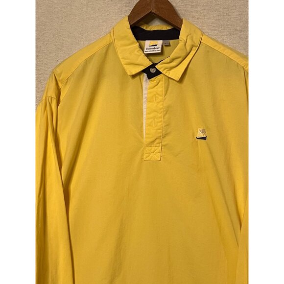 Vintage Solumbra L Men Yellow Polo Shirt Lightweight 100% UV Protection USA - Picture 10 of 16